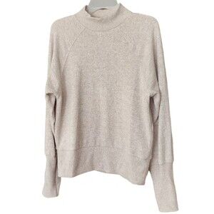 Maeve Anthropologie Beige Mockneck Sweater‎ Women's Small